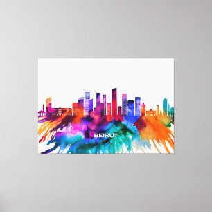 Lienzo Skyline de Beirut