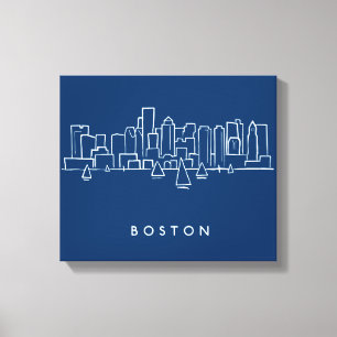 Lienzo Skyline de Boston