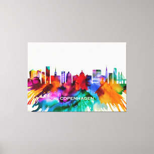 Lienzo Skyline de Copenhague