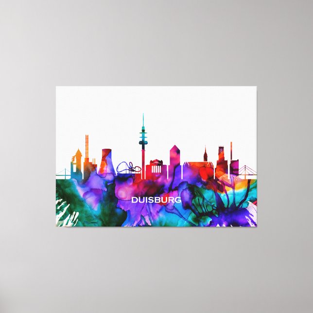 Lienzo Skyline de Duisburg (Anverso)