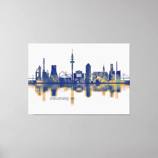 Lienzo Skyline de Duisburg (Anverso)