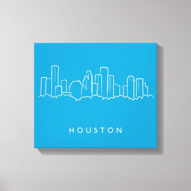 Lienzo Skyline de Houston (Anverso)