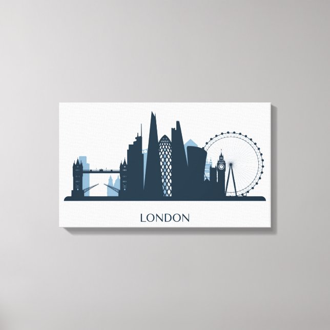 Lienzo Skyline de la ciudad de Londres (Anverso)