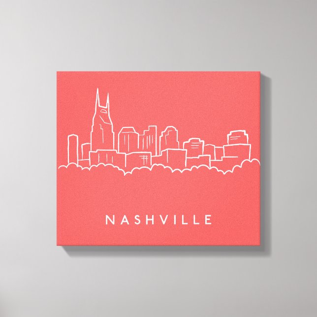 Lienzo Skyline de Nashville (Anverso)