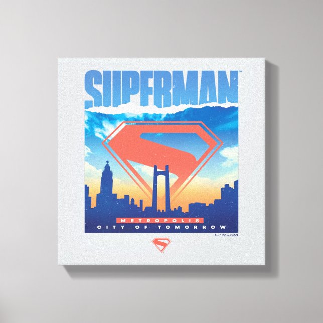Lienzo Skyline de Superman Metropolis (Anverso)