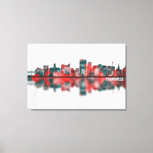 Lienzo Skyline Evansville Indiana