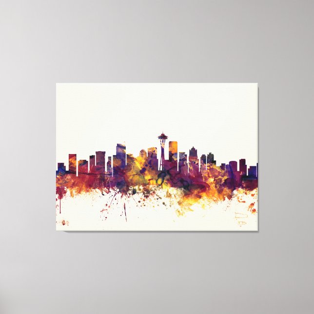 Lienzo Skyline Seattle Washington (Anverso)