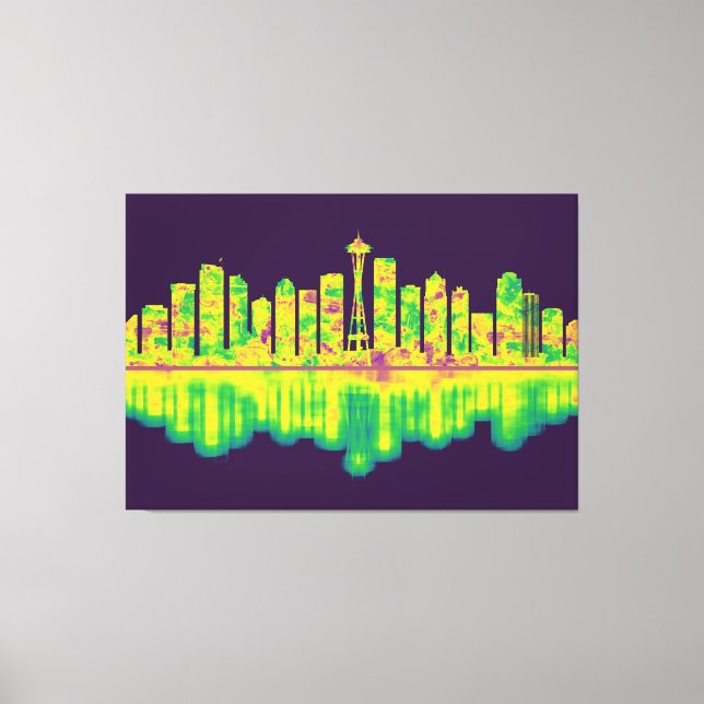 Lienzo Skyline Seattle Washington (Anverso)