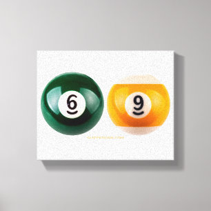 Lienzo SlipperyJoe 69 mesa de billar dos bolas de billar
