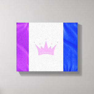 Lienzo SlipperyJoe arrastrar bandera de orgullo gallo azu