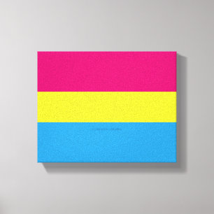 Lienzo SlipperyJoe bandera pansexual del orgullo amarillo
