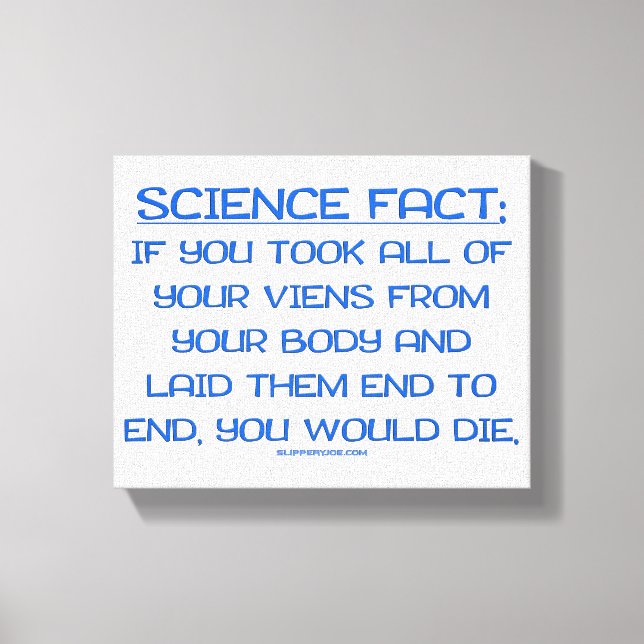 Lienzo SlipperyJoe es gracioso decir ciencia realidad azu (Anverso)