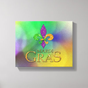 Lienzo SlipperyJoe's festivo tema de Mardi Gras púrpura v