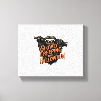 Lienzo Slowly Creeping This Halloween - Creepy Sloth Clas