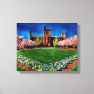 Lienzo Smithsonian Castle Garden Cherry Blossoms