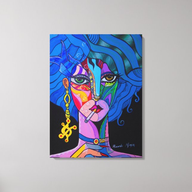 Lienzo Smoking Girl (Anverso)