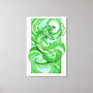 Lienzo Snake Dotwork Hebi