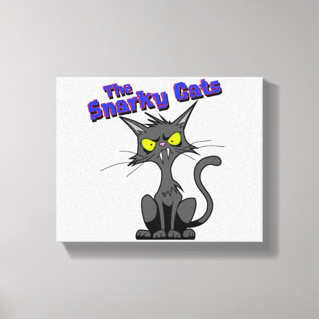 Lienzo Snarky Cats Art (Anverso)