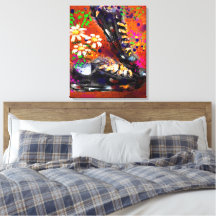 Sneakers and Daisies Impresionista Naranja Blanco