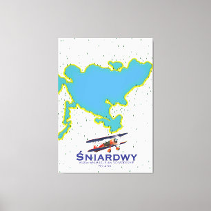 Lienzo Śniardwy,Voivodato de Varmia y Masuria, mapa de po
