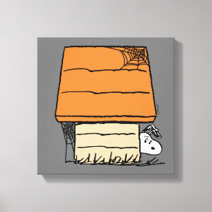 Lienzo Snoopy Halloween Spider Web Doghouse