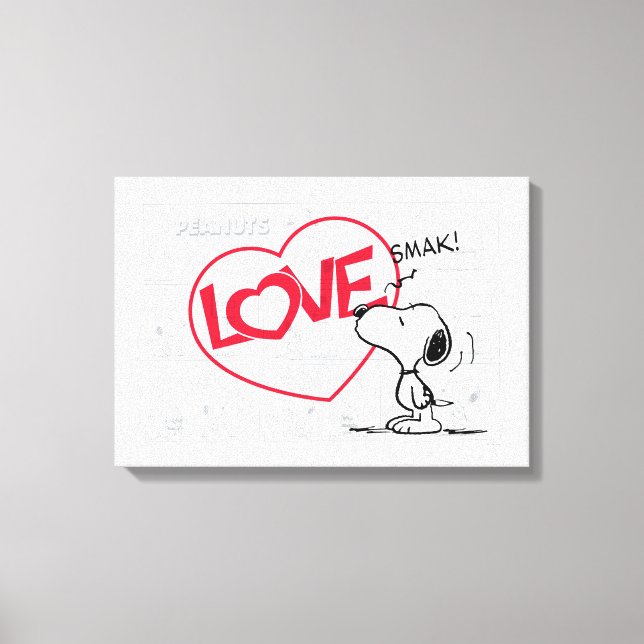 Lienzo Snoopy "Love" Comic Strip Graphic (Anverso)