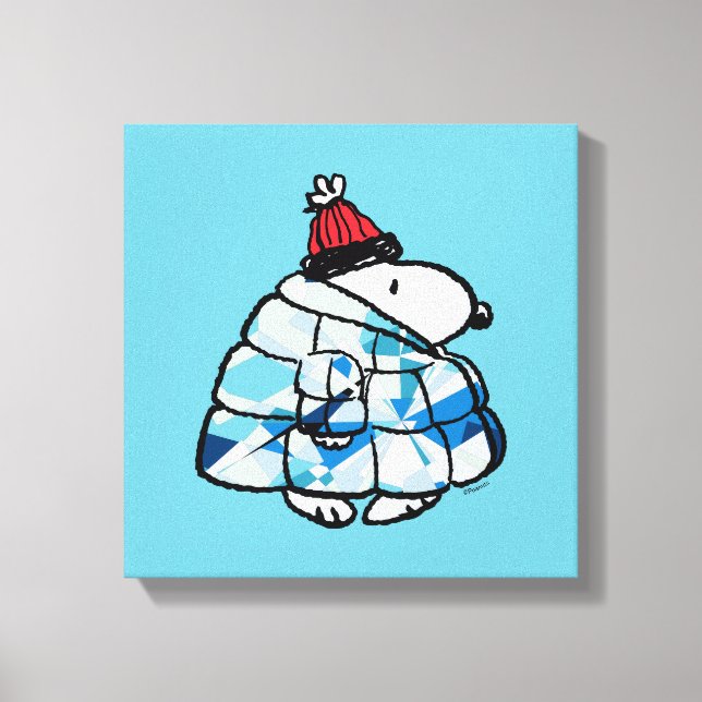 Lienzo Snoopy Winter Gem Puffer Jacket Canvas Print (Anverso)