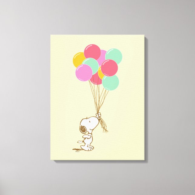 Lienzo Snoopy y los globos (Anverso)
