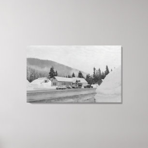 Lienzo Snoqualmie, WA - fotografía del área del esquí