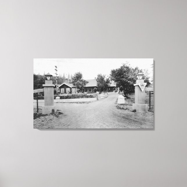Lienzo Snoqualmie, WA - Snoqualmie Falls Lodge (Anverso)