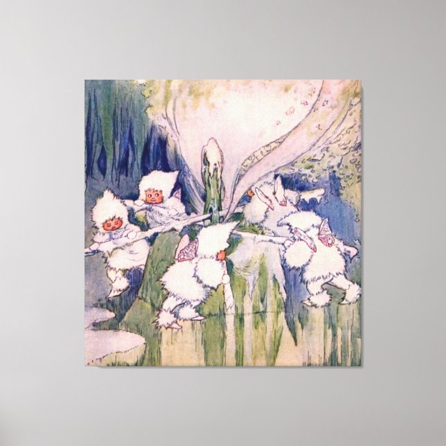 Lienzo Snow Faeries Making Snow (Anverso)