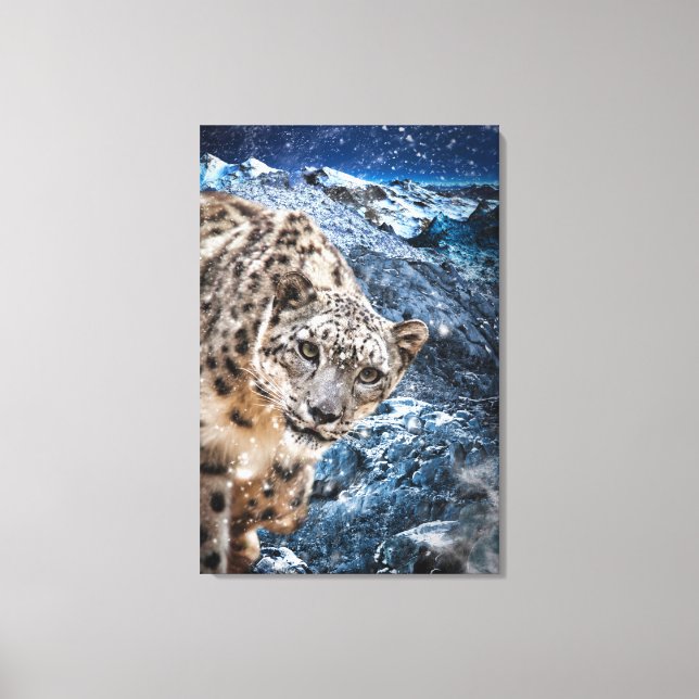 LIENZO SNOW LEOPARD CLOUD WALKER (Anverso)