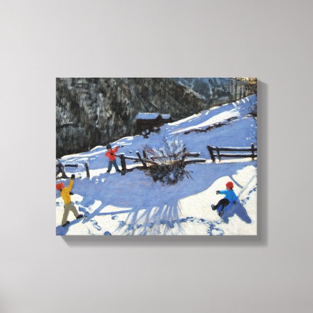 Lienzo Snowballers Zermatt (Anverso)