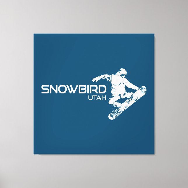Lienzo Snowbird Utah Snowboarder (Anverso)