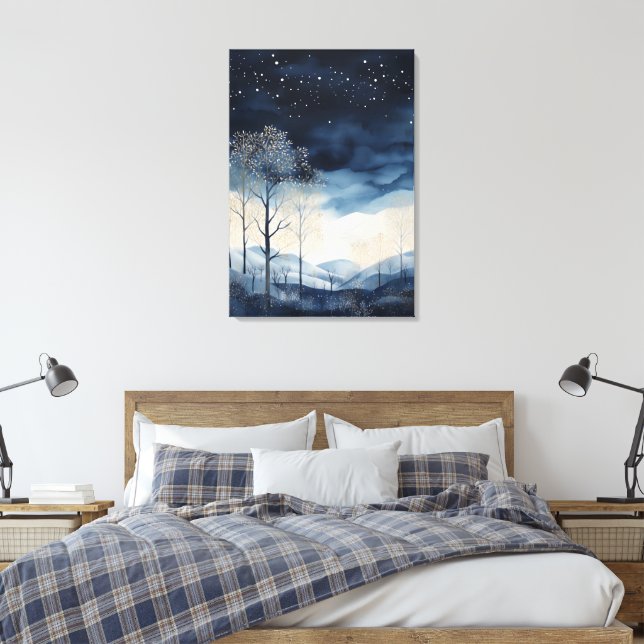 Lienzo Snowley Winter Landscape Art (Insitu(Dormitorio))