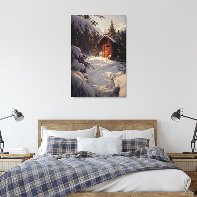 Lienzo Snowley Winter Landscape Art (Insitu(Dormitorio))