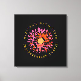 Lienzo SO Bat BONITO Mitzvah Rótulo En Junta De Memoria