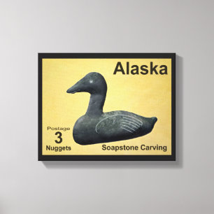 Lienzo Soapstone Eider - Alaska Postage