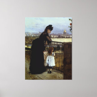 Lienzo Sobre el balcón de Berthe Morisot