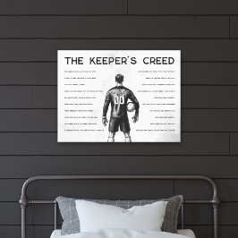 Lienzo Soccer Goalkeeper Personalized Keeper's Creed