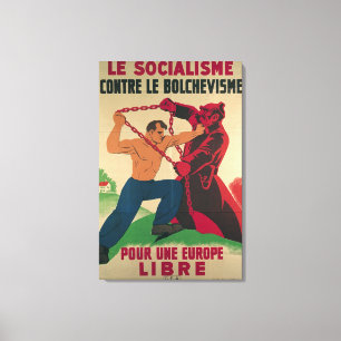 Lienzo Socialismo contra el Bolshevism para un libre