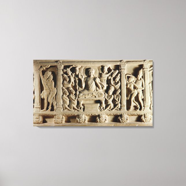 Lienzo Socorro que representa una prédica de Buda sentada (Anverso)