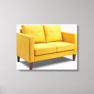 Lienzo Sofá amarillo