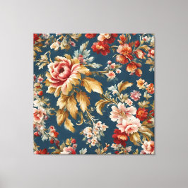 Lienzo Sofisticado diseño floral italiano hermoso