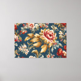 Lienzo Sofisticado diseño floral italiano hermoso