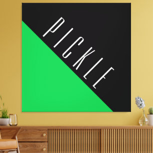 Lienzo Sofisticado Motto Green Black Pickleball
