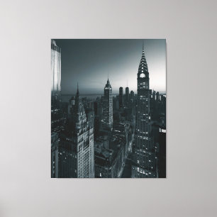 Lienzo Sofisticado paisaje urbano negro y blanco