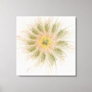 Lienzo Soft and tenderness fractal fantasy flowers metal