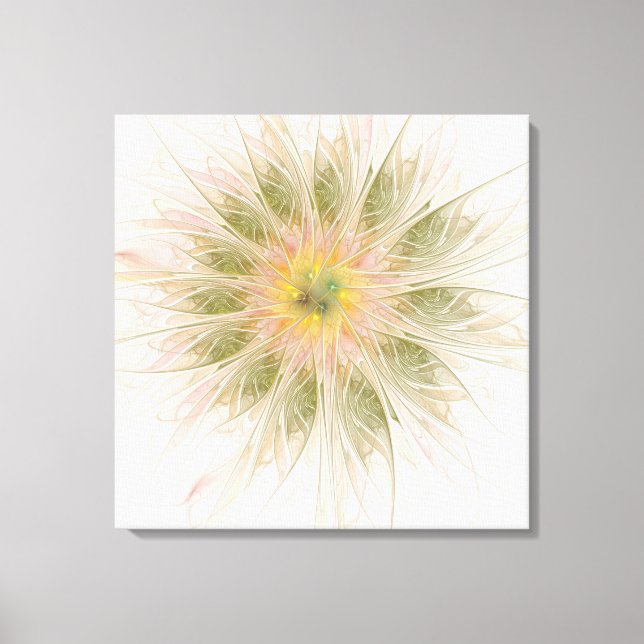 Lienzo Soft and tenderness fractal fantasy flowers  metal (Anverso)