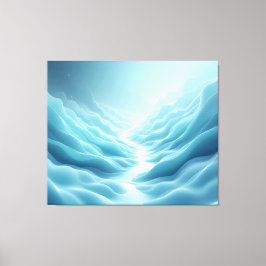 Lienzo Soft Surreal Aqua Dreamscape Abstract Calming